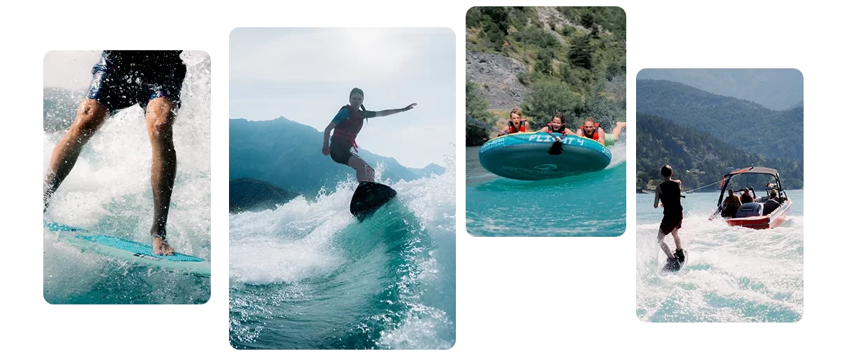 École de sports nautiques à Serre-Ponçon